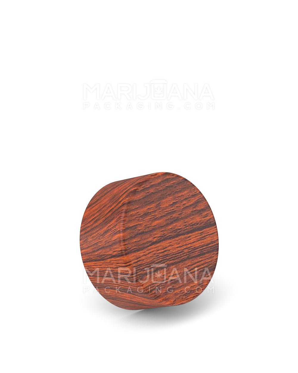 Child Resistant Flat Push Down & Turn Plastic Caps w/ Foam Liner | 28mm - Redwood | Sample