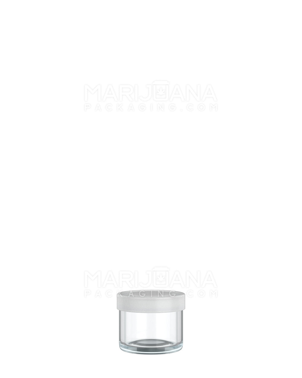 No Neck Clear Glass Concentrate Jar w/ Clear Cap | 23mm - 6mL - 1008 Count