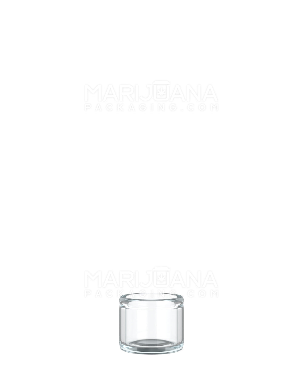 No Neck Clear Glass Concentrate Jar w/ Clear Cap | 23mm - 6mL - 1008 Count