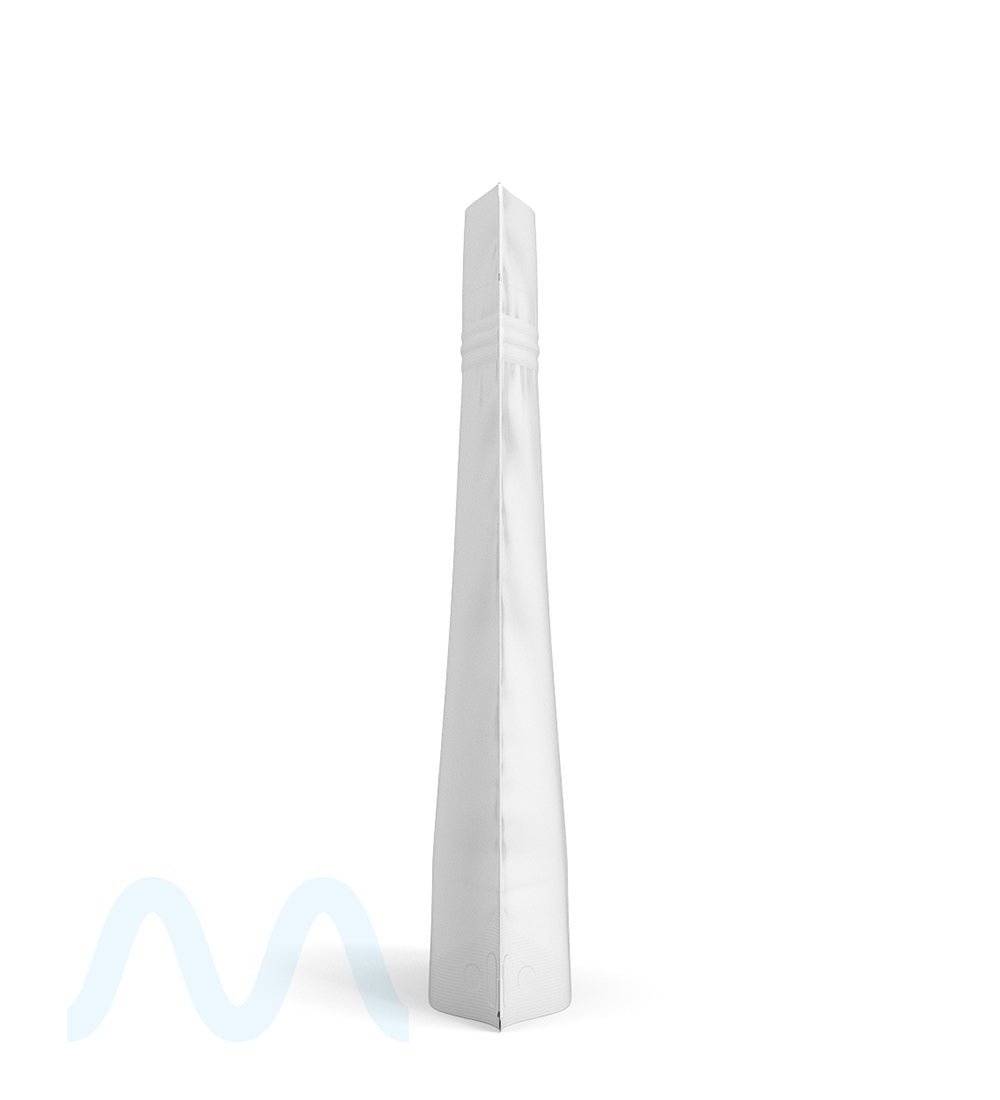 Tamper Evident Matte White PCR Mylar Bag (Tear Notch) | 5in x 8.1in - 14g | Sample