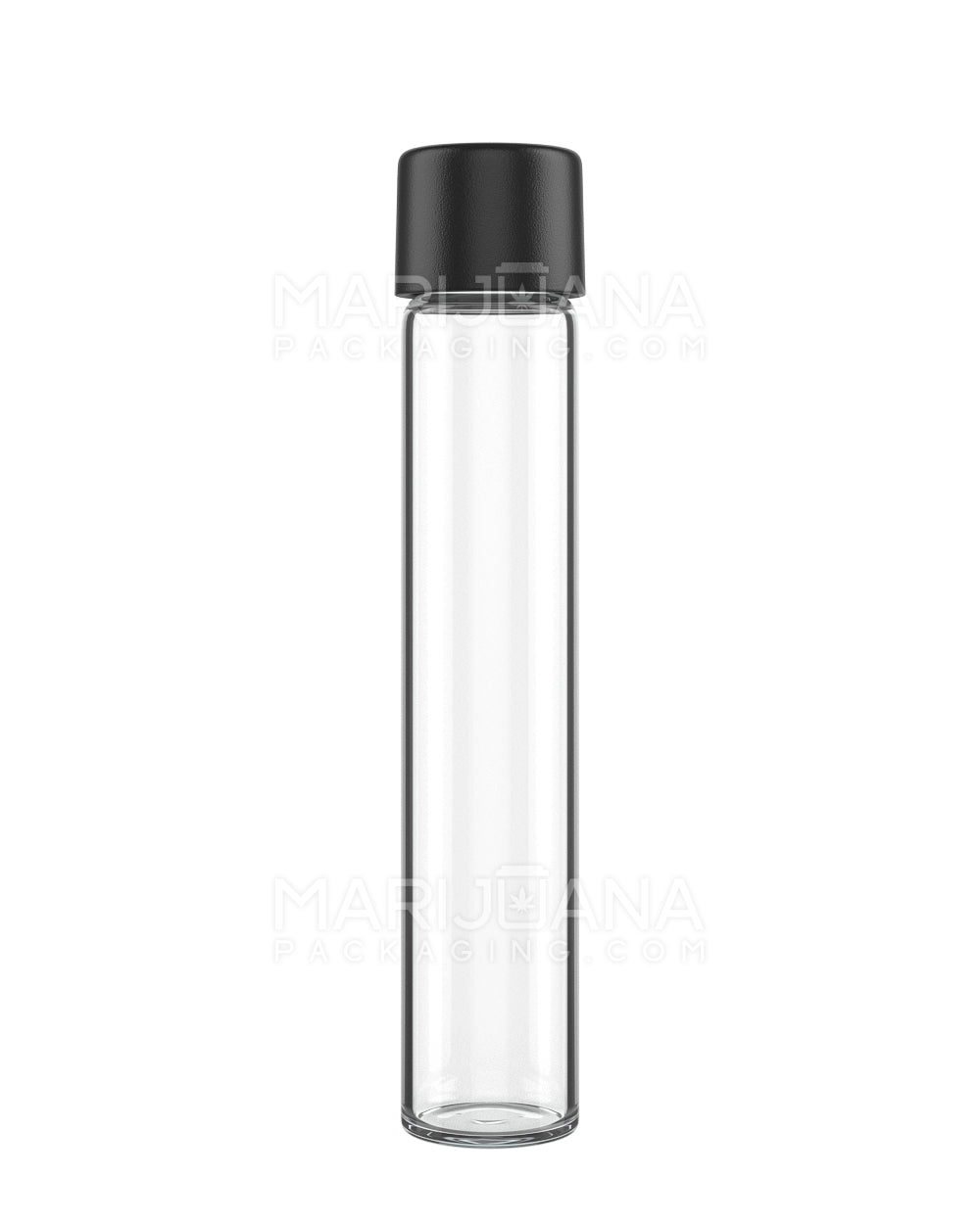 Child Resistant Glass Pre-Roll Tubes w/ Black Cap | 18mm - 120mm | Sample