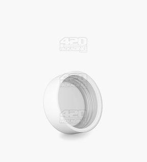 28mm Push and Turn Smooth Child Resistant Plastic Caps w/ Foam Liner - Matte White - 504/Box
