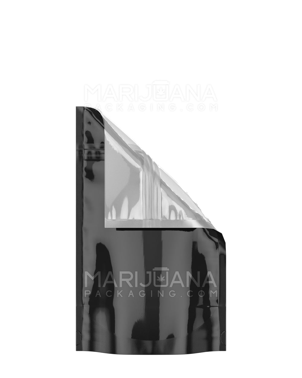 Tamper Evident | Glossy Black Vista Mylar Bag | 4in x 6.5in - 7g | Sample