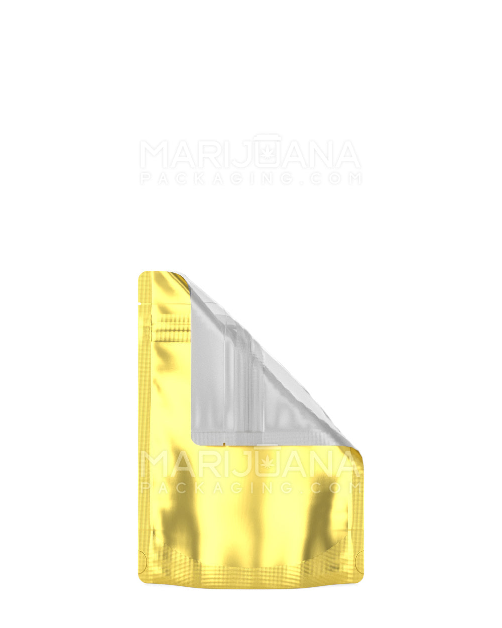 Tamper Evident Matte Gold Vista Mylar Bag | 3.6in x 5in - 3.5g | Sample