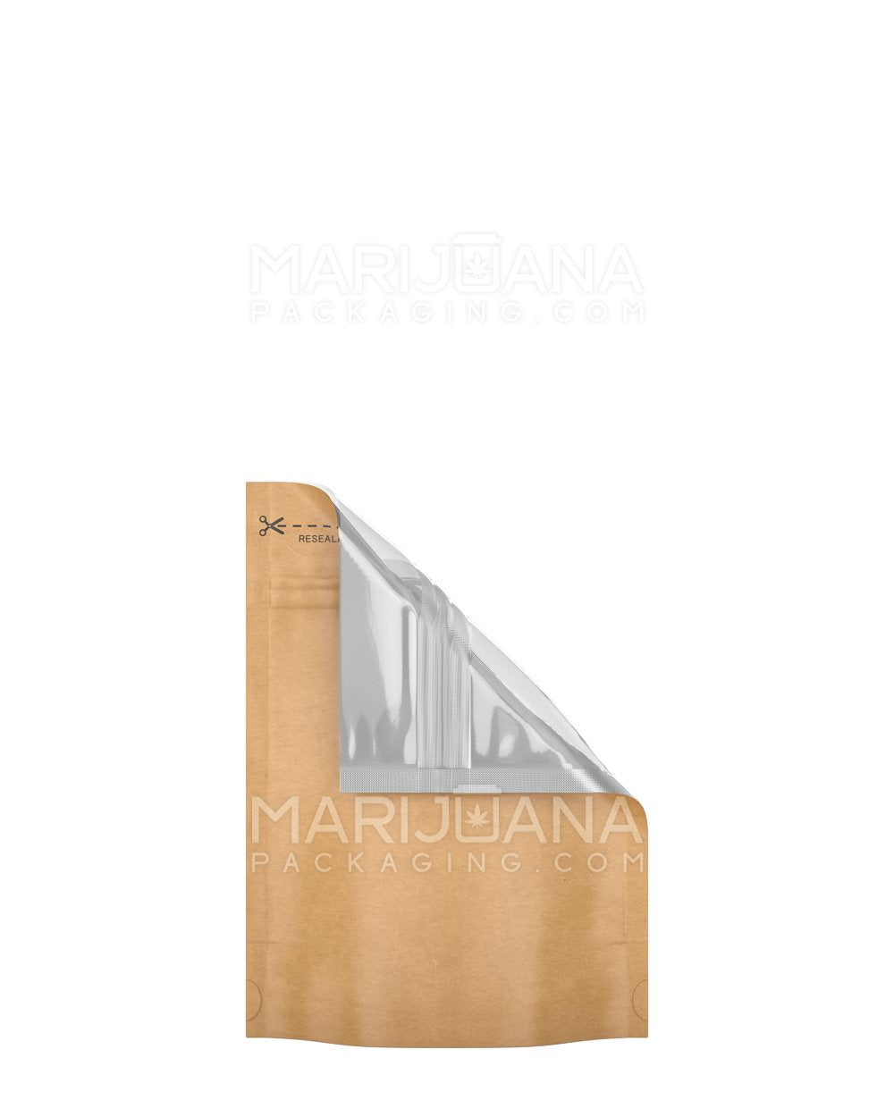 Tamper Evident Matte Kraft Paper Vista Mylar Bag | 3.62in x 5in - 3.5g | Sample