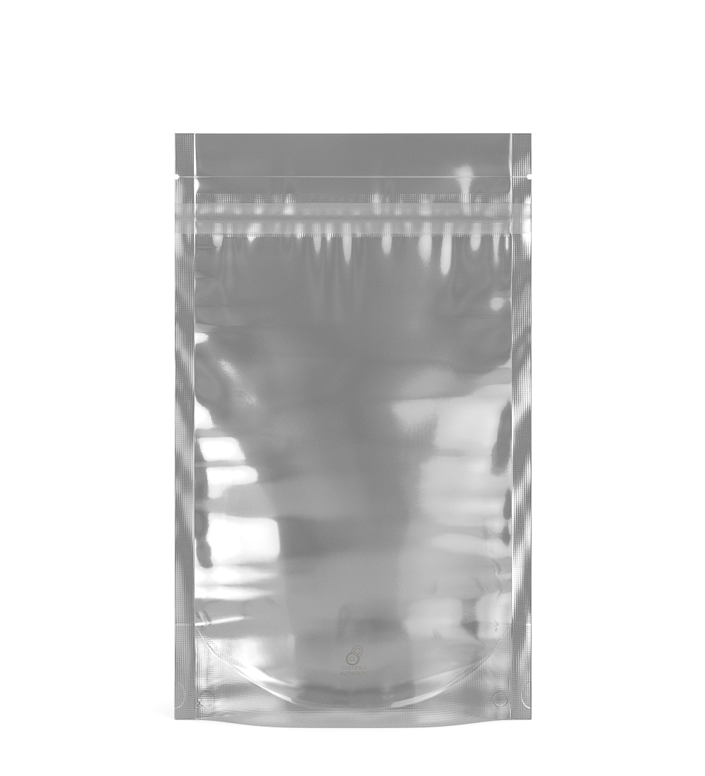 Matte-White 5" x 8.1" Mylar Vista Tamper Evident Bags w/ Tear Notch (14 grams) 1000/Box