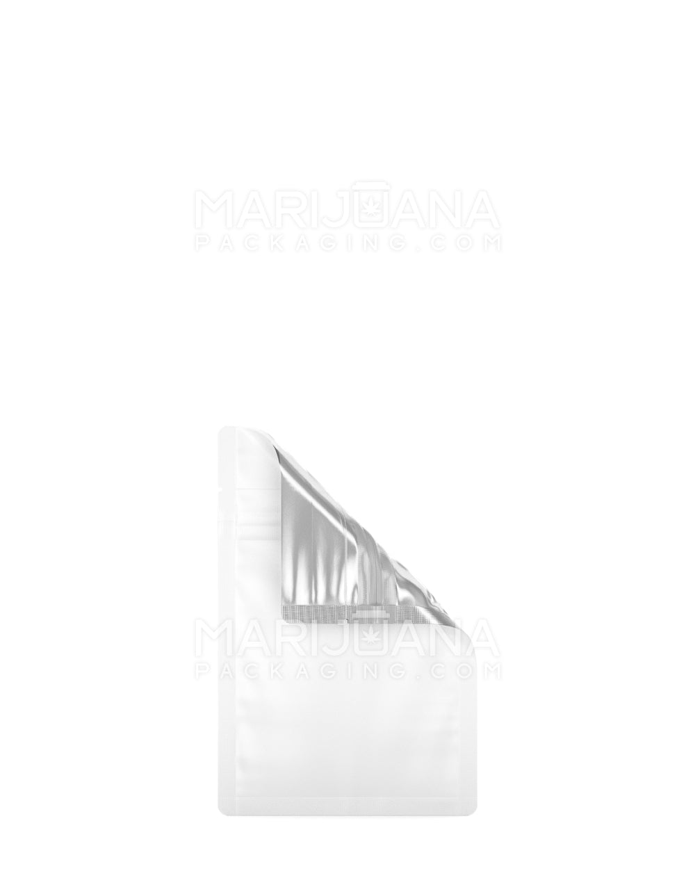 Tamper Evident Matte White Vista Mylar Bags | 3in x 4.5in - 1g | Sample