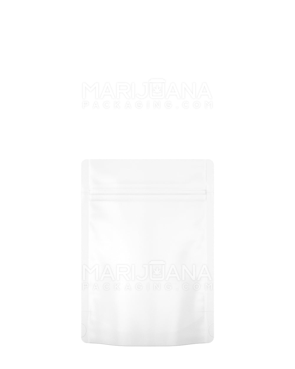 Tamper Evident Matte White Mylar Bag | 3.6in x 5in - 3.5g | Sample