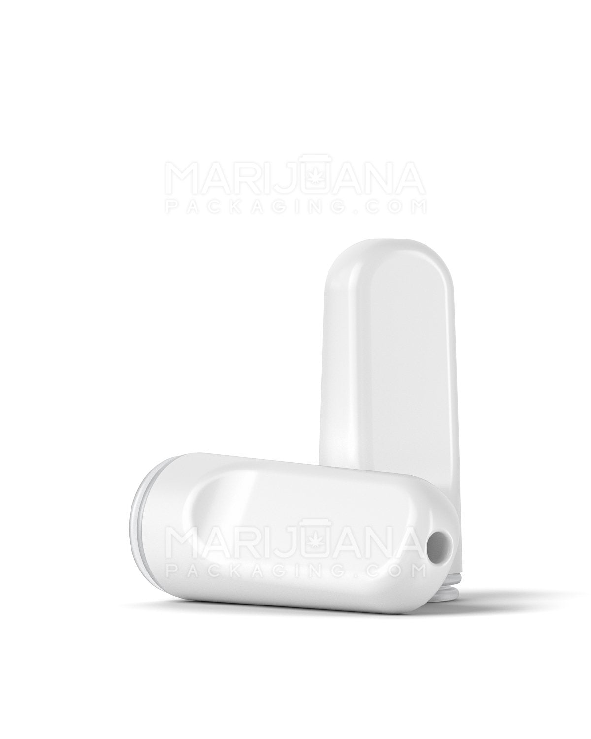 AVD Flat Mouthpiece for Glass Cartridge | White Ceramic- Screw On | Sample