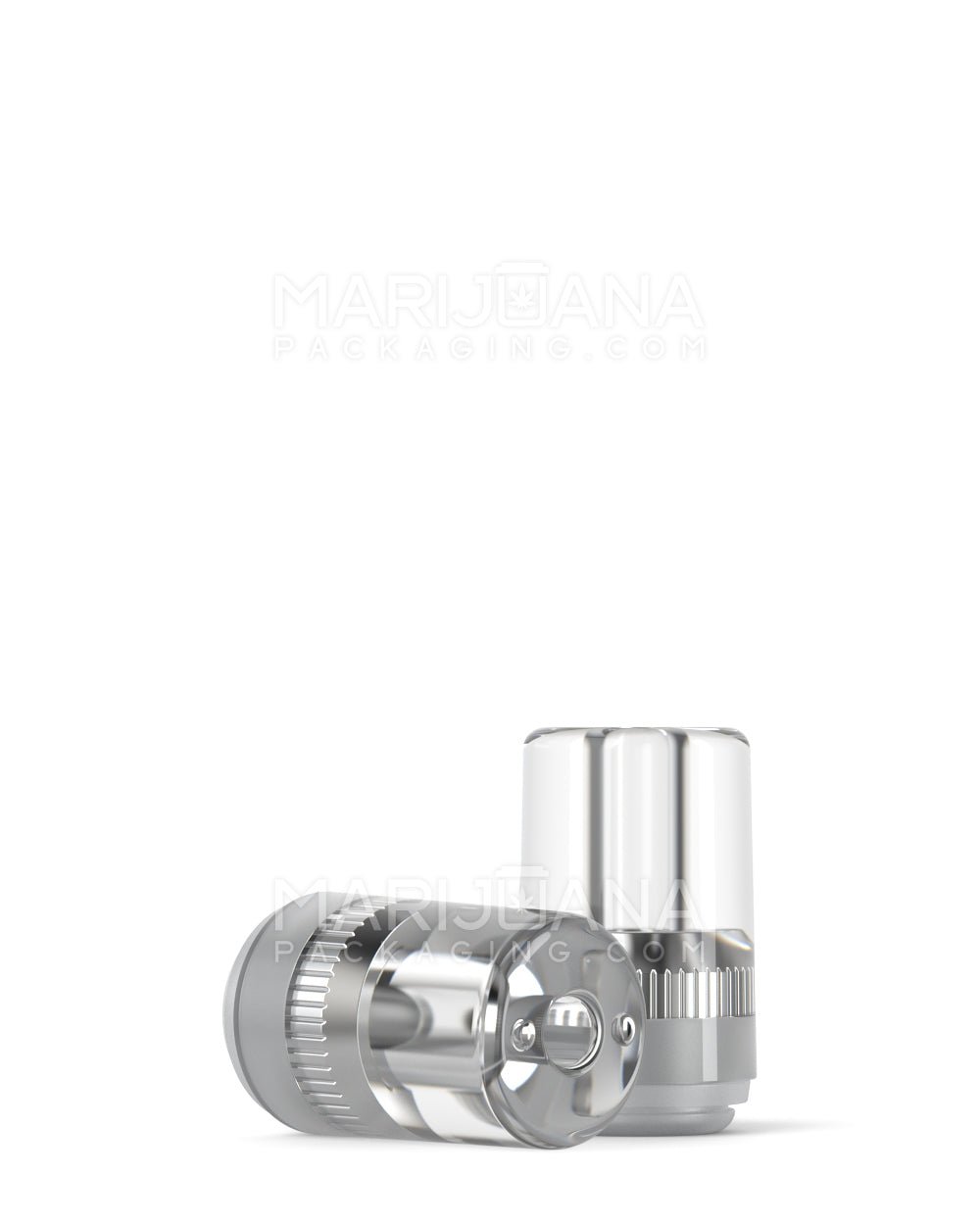 RAE Round Vape Mouthpiece for Screw On Plastic Cartridges | Clear Plastic - Hand Press | Sample