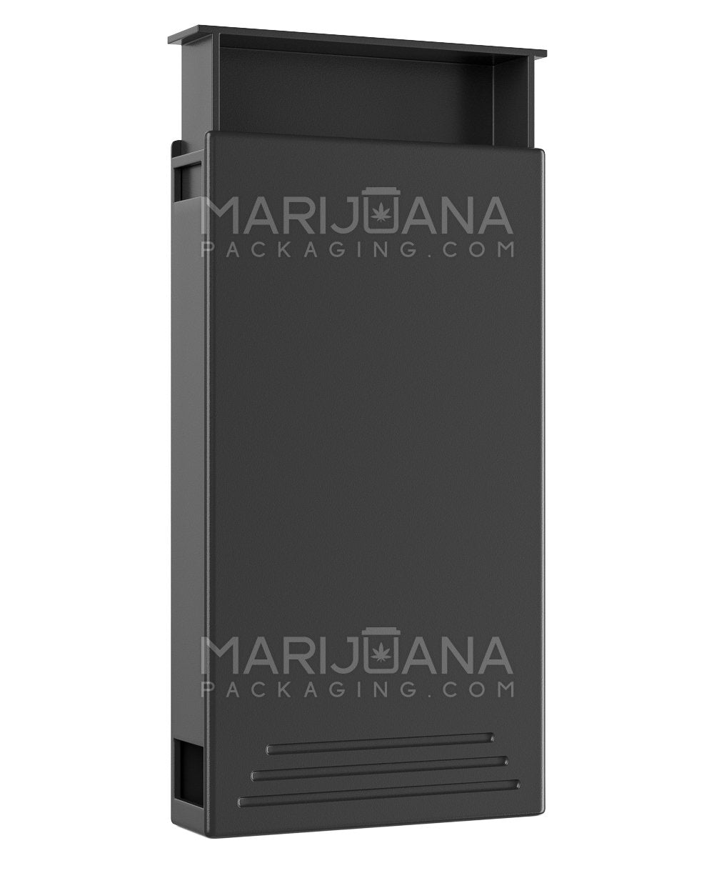 Child Resistant Press 'N Pull Pre-Roll Case | 115mm x 62mm - Black Plastic | Sample