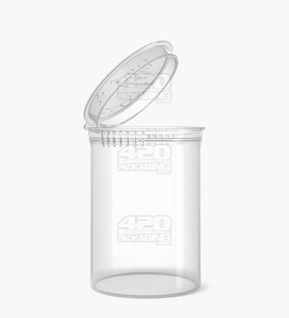 30 Dram Clear Child Resistant Transparent Pop Top Bottles 150/Box