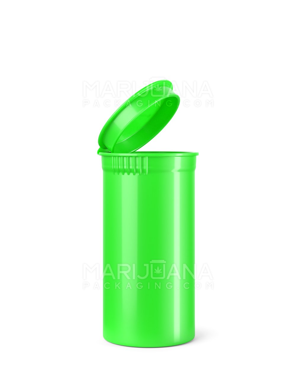 Child Resistant Opaque Lime Pop Top Bottles | 13dr - 2g | Sample