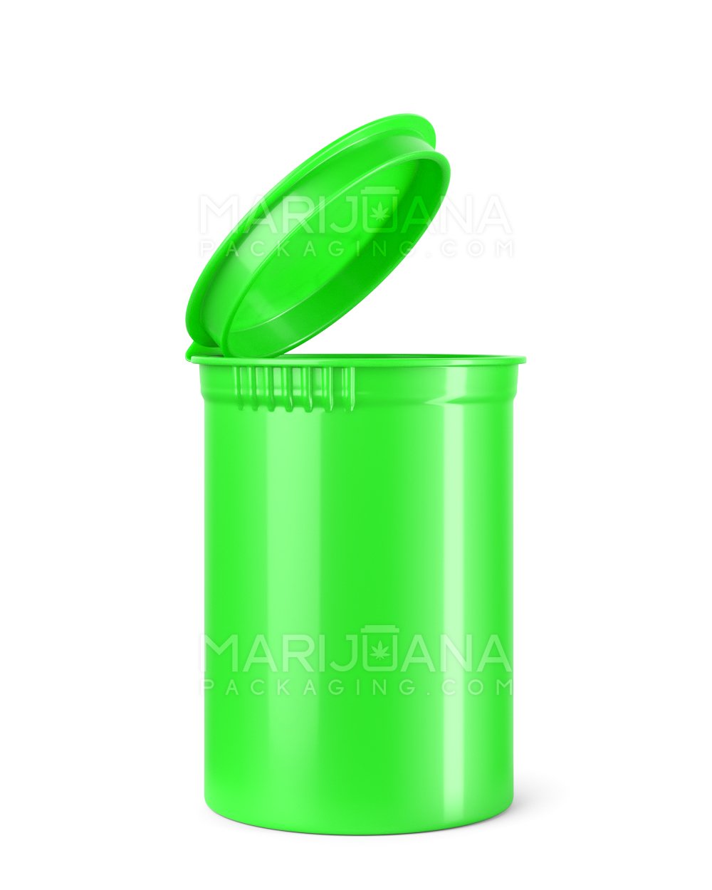 Child Resistant Opaque Lime Pop Top Bottles | 30dr - 7g | Sample