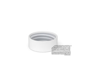 38mm Smooth Push and Turn Child Resistant Plastic PCR Caps With Foil Liner - White - 320/Box - 2