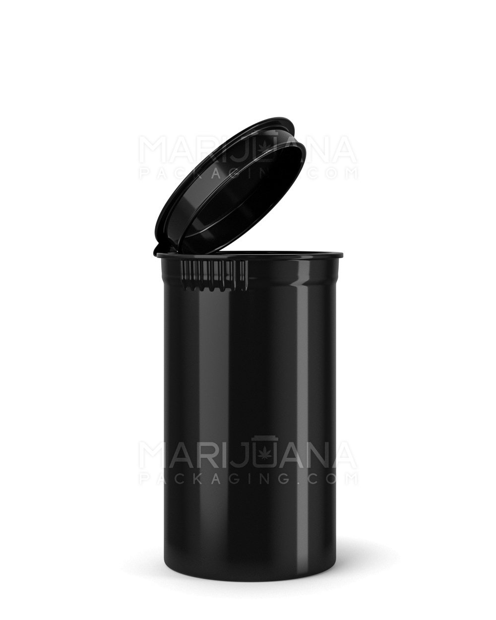 Child Resistant Opaque Black Pop Top PCR Bottles | 19dr - 3.5g | Sample