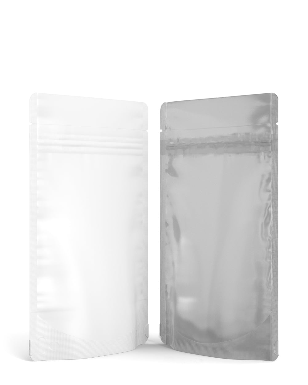 Tamper Evident | Matte White Vista Mylar Bags (Tear Notch) | 4in x 6.5in - 7g - 1000 Count