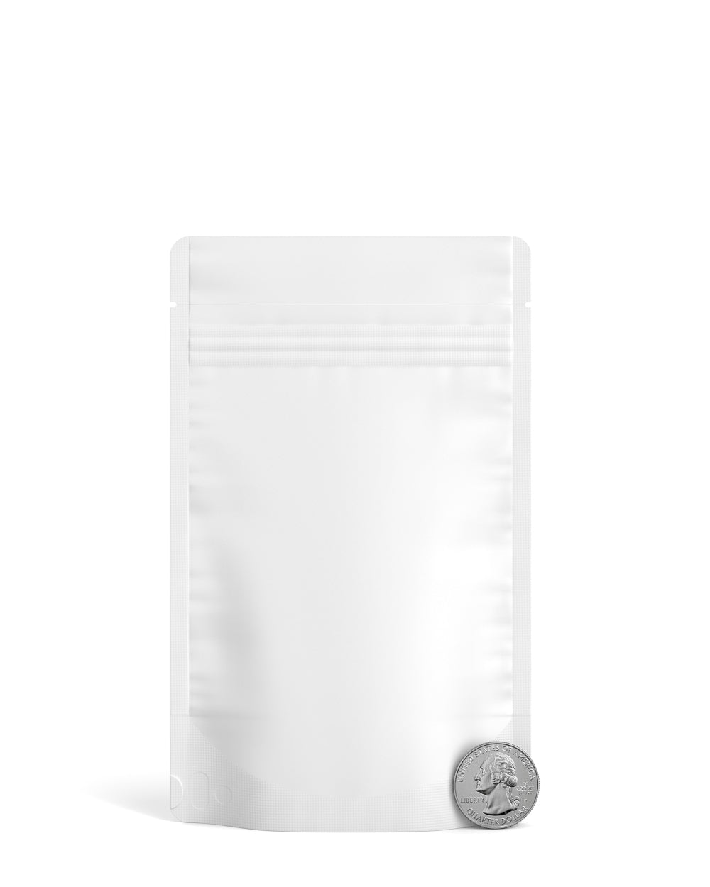 Tamper Evident | Matte White Vista Mylar Bags (Tear Notch) | 4in x 6.5in - 7g - 1000 Count