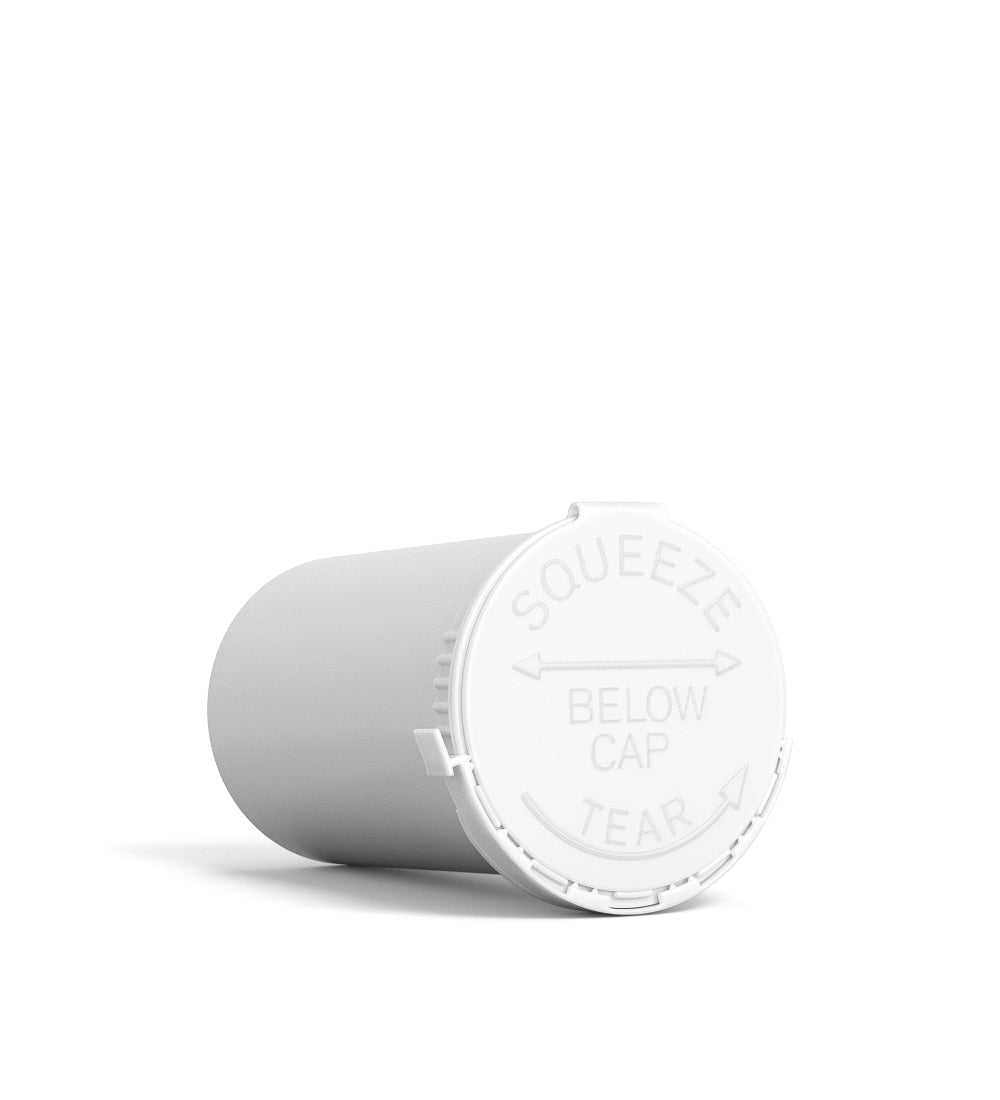 Child Resistant & Tamper Evident | Opaque White Pop Top PCR Bottles | 19dr - 3.5g - 256 Count