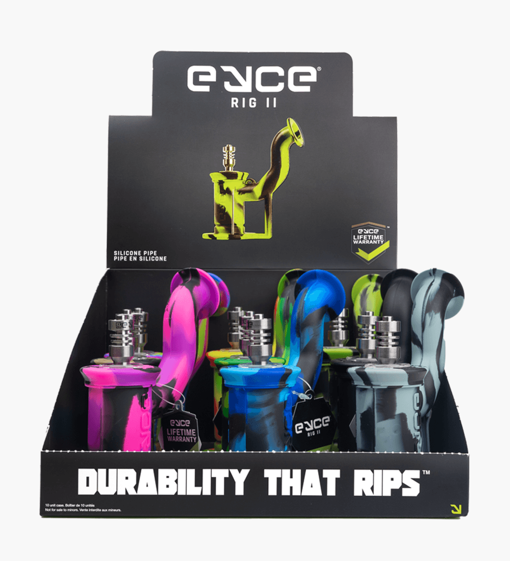 Assorted Eyce Silicone Dab Rig II Retail Display - 9 Count