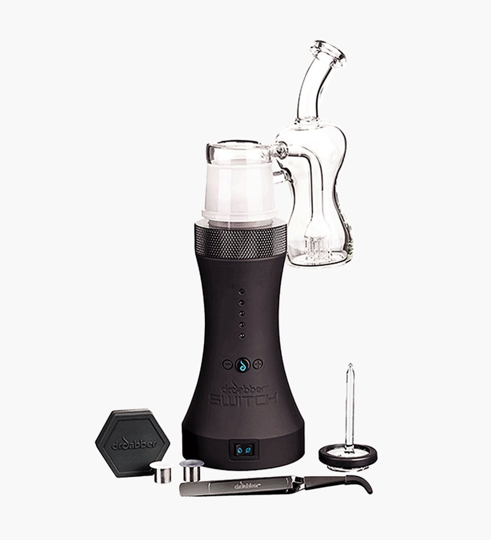 Dr.Dabber | Glass Dab Switch E-Rig | 9in Tall - 10mm Banger - Black - 1