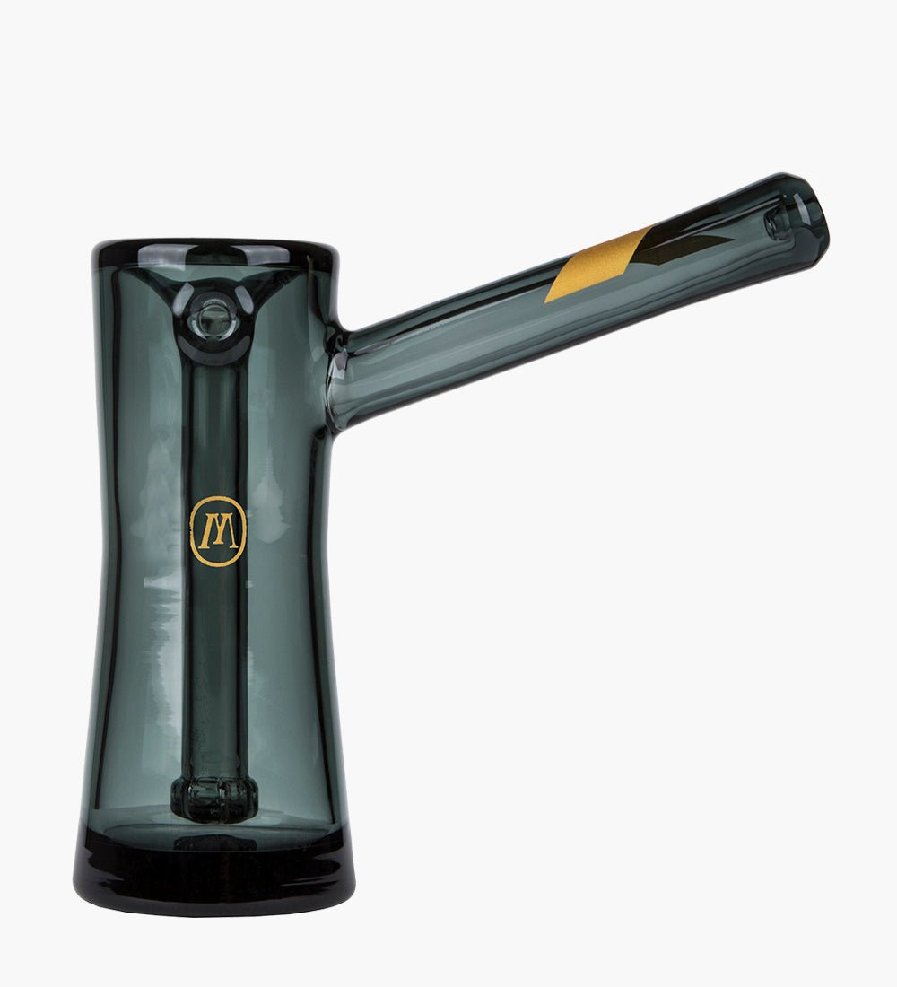 Marley Natural | Hammer Glass Bubbler w/ Thick Base | 4.5in Tall - Glass - Smoked - 1