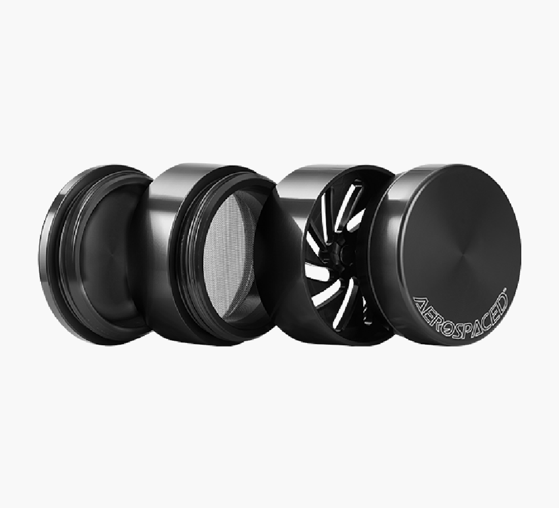 4 Piece 50mm Black Aerospaced Aluminum Magnetic Metal Toothless Grinder - 2