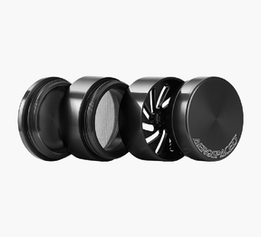 4 Piece 50mm Black Aerospaced Aluminum Magnetic Metal Toothless Grinder - 2