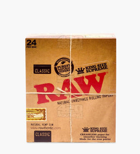 RAW King Size King Supreme Classic Rolling Papers 24/Box - 2