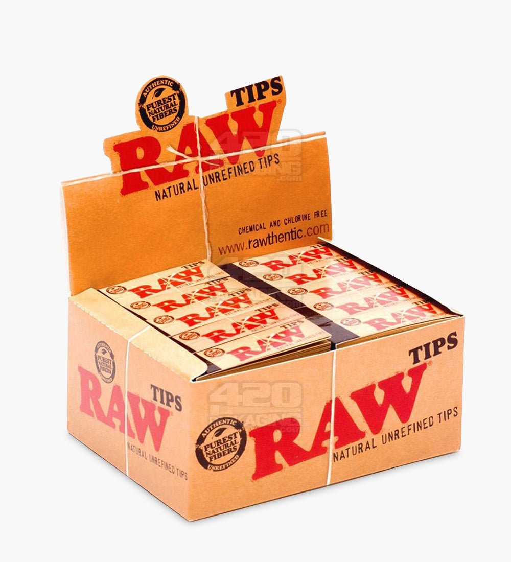 RAW Natural Rolling Paper Tips 50/Box - 1