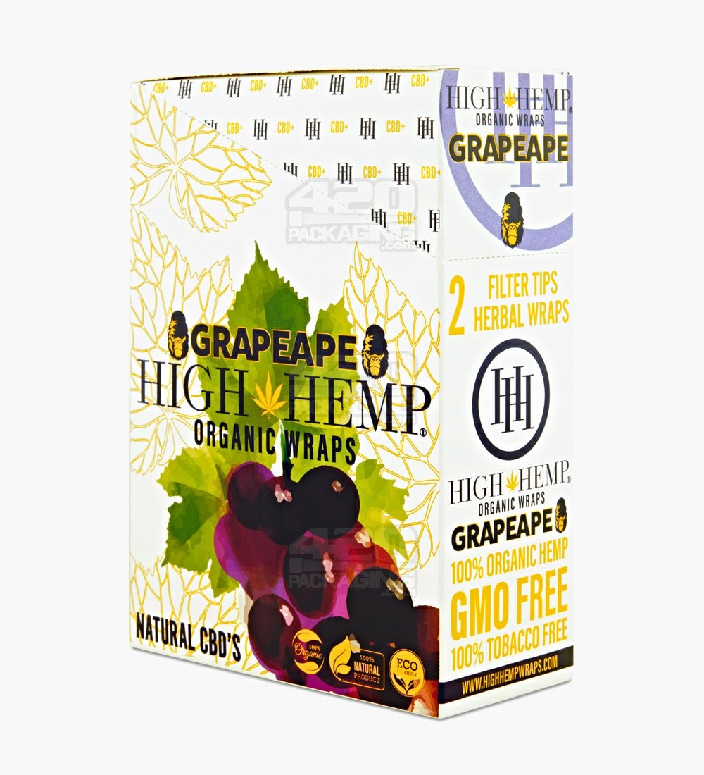 High Hemp Grape Ape Organic Hemp Blunt Wraps 25/Box - 1