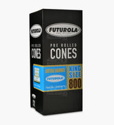 Futurola 109mm King Size Pre Rolled Brown Paper Cones 800/Box - 1