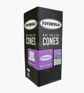 Futurola 98mm Slim Size Classic White Pre Rolled Paper Cones 800/Box - 1