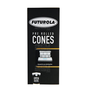 Futurola 84mm 1 1/4 Size Dutch Brown Pre Rolled Paper Cones 900/Box - 4