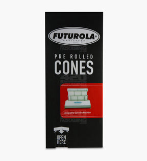 Futurola 98mm Reefer Size Classic White Pre Rolled Paper Cones 800/Box - 2