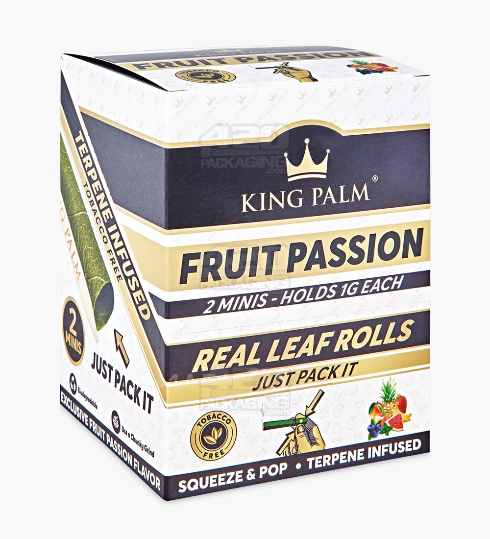 King Palm Fruit Passion Natural Leaf Mini Rolls Blunt Wraps Fruit Passion 20/Box - 1