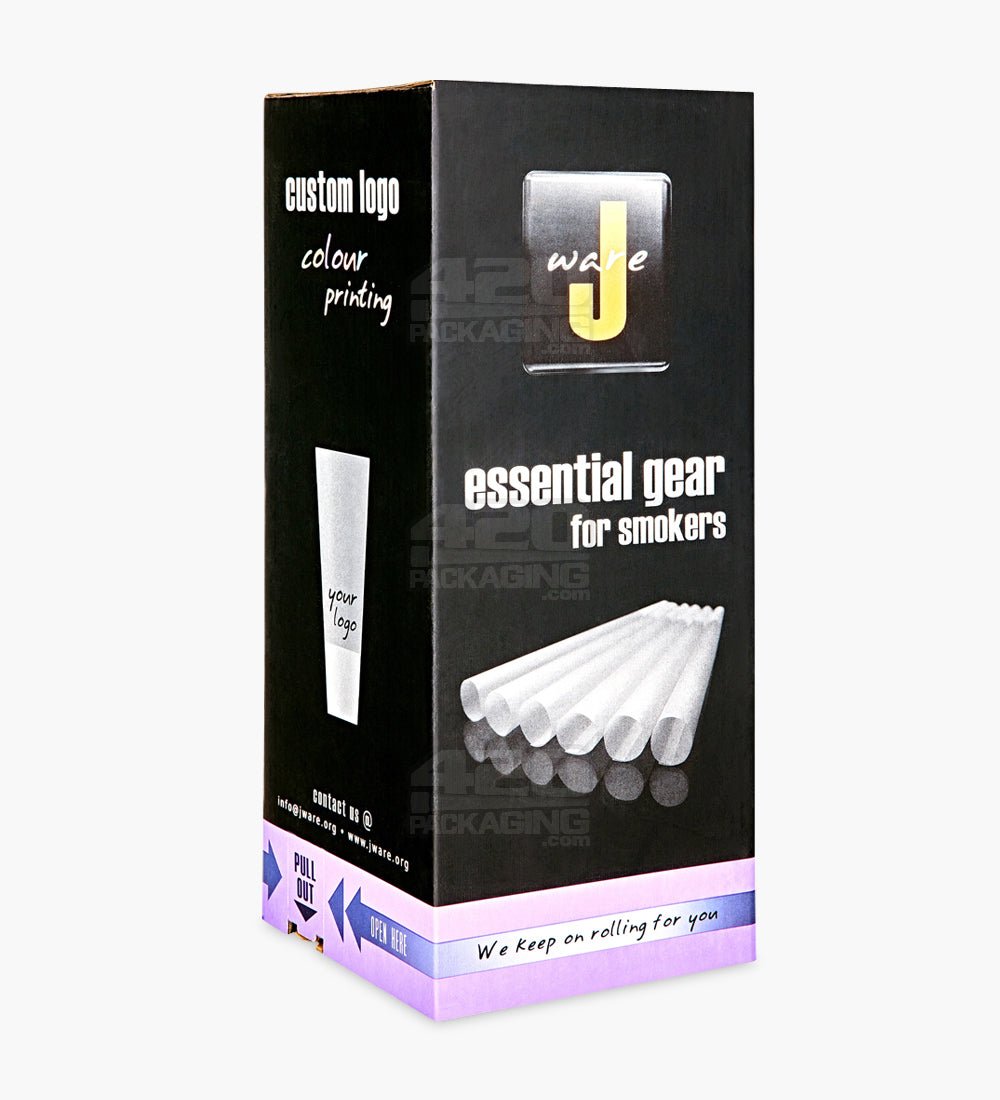 98mm Medium Sized J-Ware Pre Rolled White Paper Cones 800/Box - 1