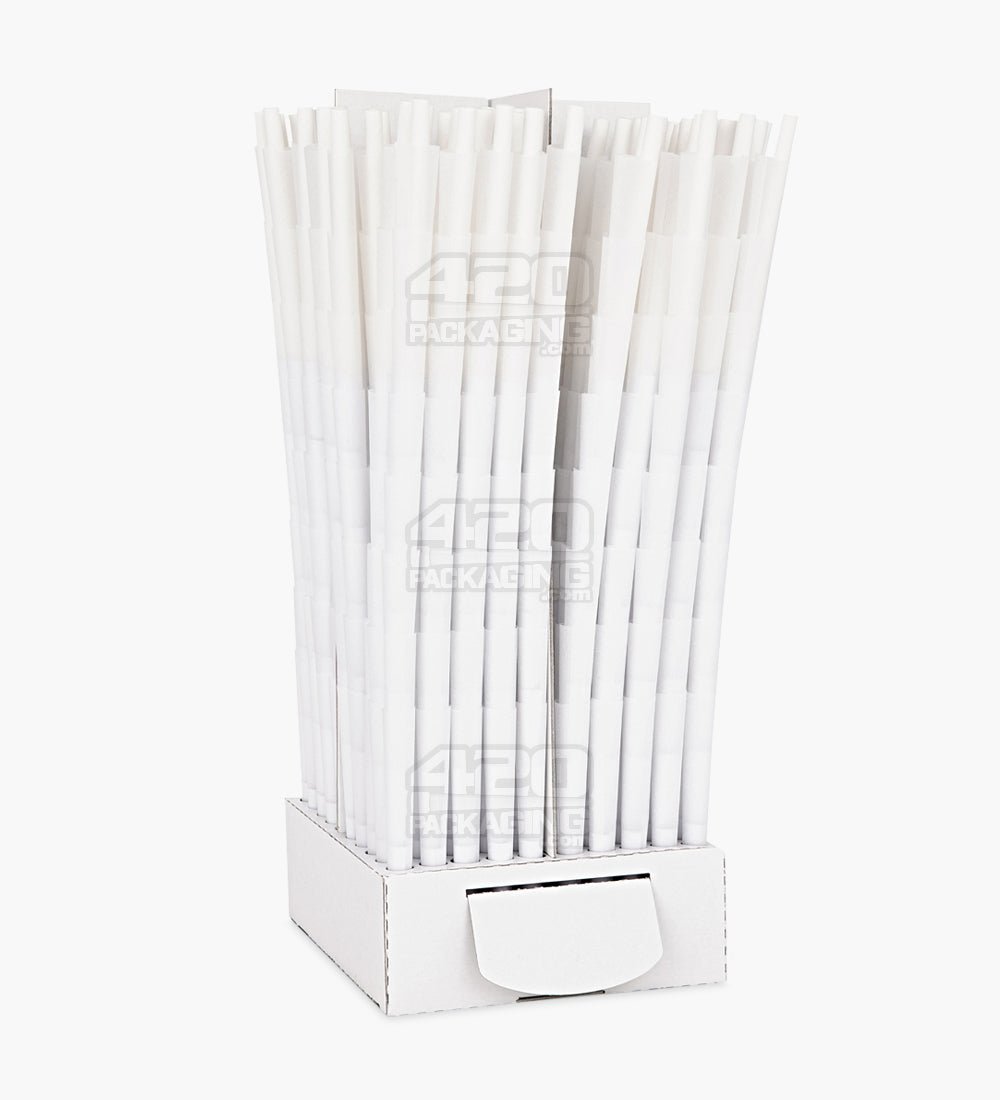 98mm Medium Sized J-Ware Pre Rolled White Paper Cones 800/Box - 2