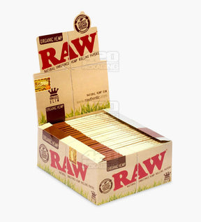 RAW King Size Slim Organic Hemp Rolling Papers 50/Box - 1