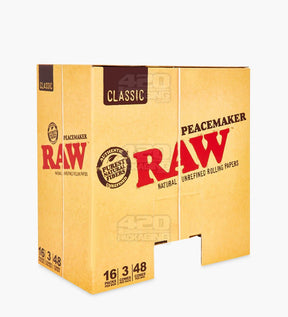 RAW 140mm Peacemaker Pre Rolled Unbleached Cones 16/Box - 2