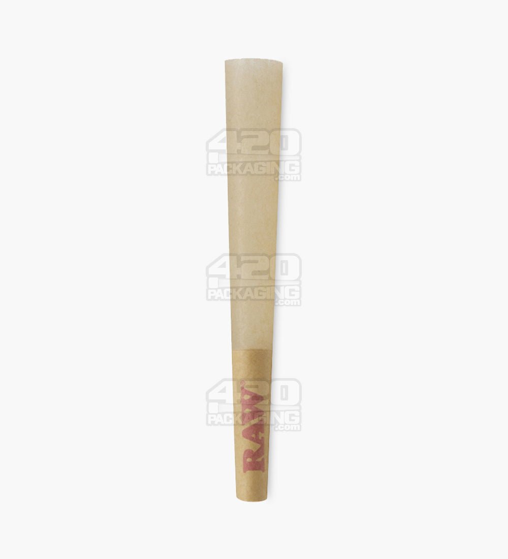 RAW 70mm Classic Single Sized Pre Rolled Unbleached Cones 1200/Box - 3