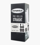 Futurola 84mm 1 1/4 Size Straight Pre Rolled Paper Cones 900/Box - 1
