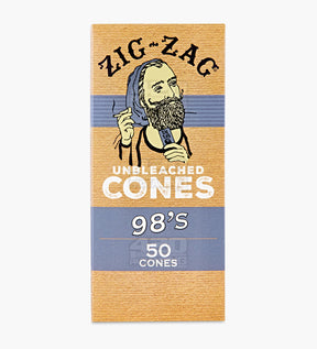 Zig-Zag 98's Unbleached Pre Rolled Paper Cones 50/Box - 4