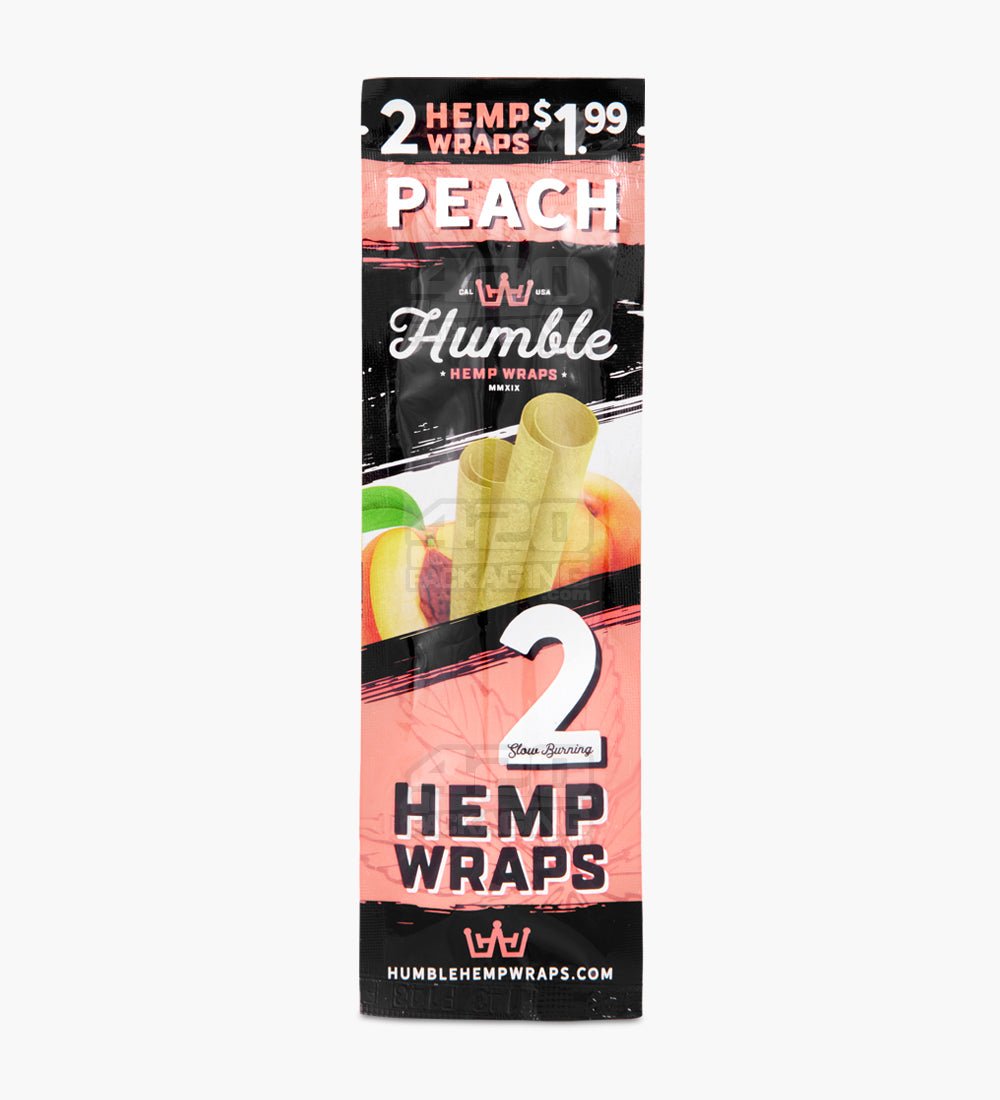 Humble Peach 108mm Natural Hemp Paper Wraps 25/Box - 2