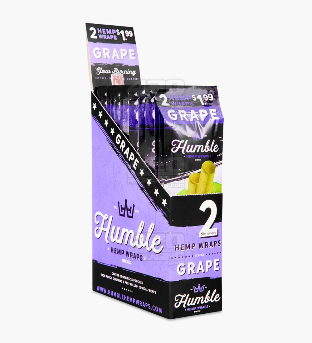 Humble Grape 108mm Natural Hemp Paper Wraps 25/Box - 1