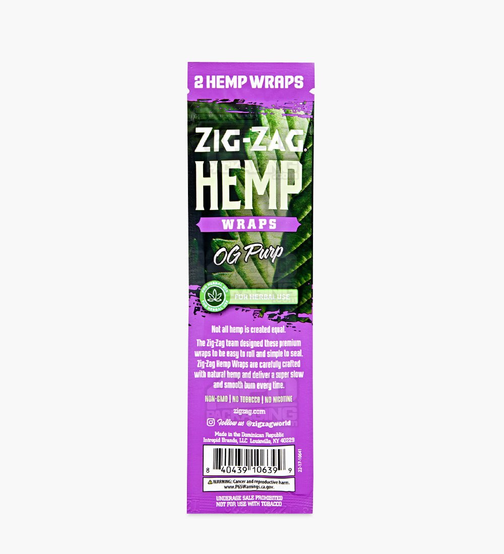 Zig Zag OG Purp Flavor Natural Hemp Wraps 25/Box - 3