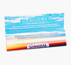 Elements 110mm King Size Ultra Thin Rice Rolling Papers 50/Box - 4