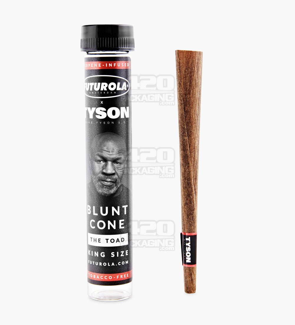Futurola Tyson Ranch 2.0 "The Toad" 109mm King Size Terpene Infused Pre-Rolled Blunt Paper Cones 12/Box - 3