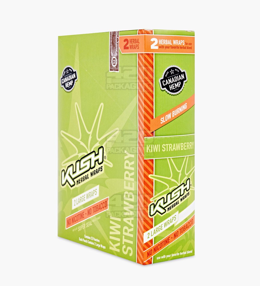 Kush Kiwi Strawberry Super Seal Herbal Hemp Wraps 25/Box - 4