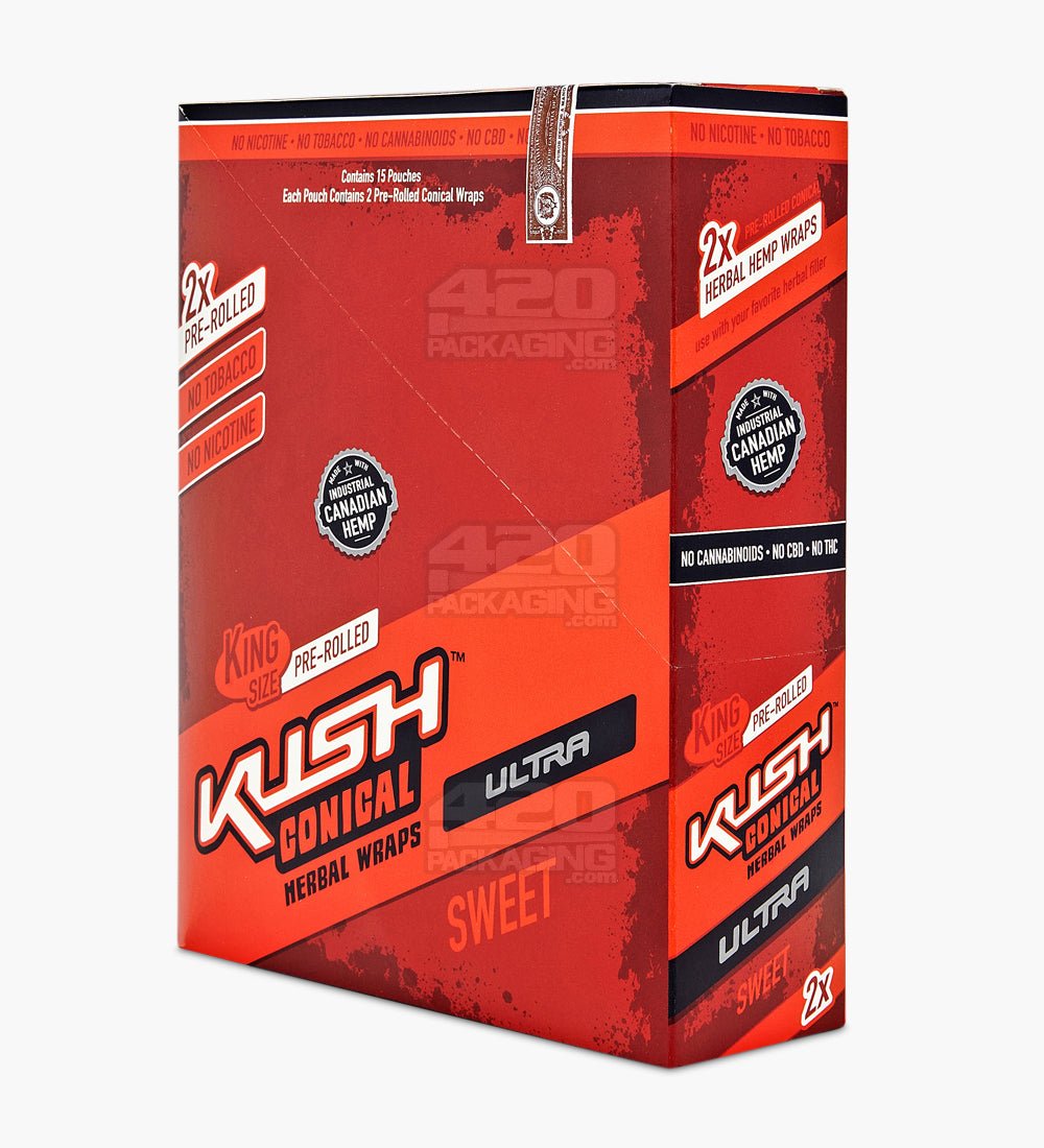 Kush Sweet Ultra Herbal Hemp Conical Wraps 15/Box - 4